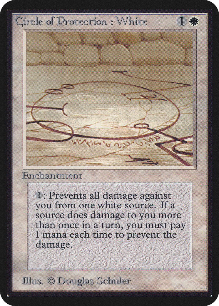 Circle of Protection: White (LEA-013) - Limited Edition Alpha - Premium MTG Single from Wizards of the Coast - Just $10.41! Shop now at Game Crave Tournament Store