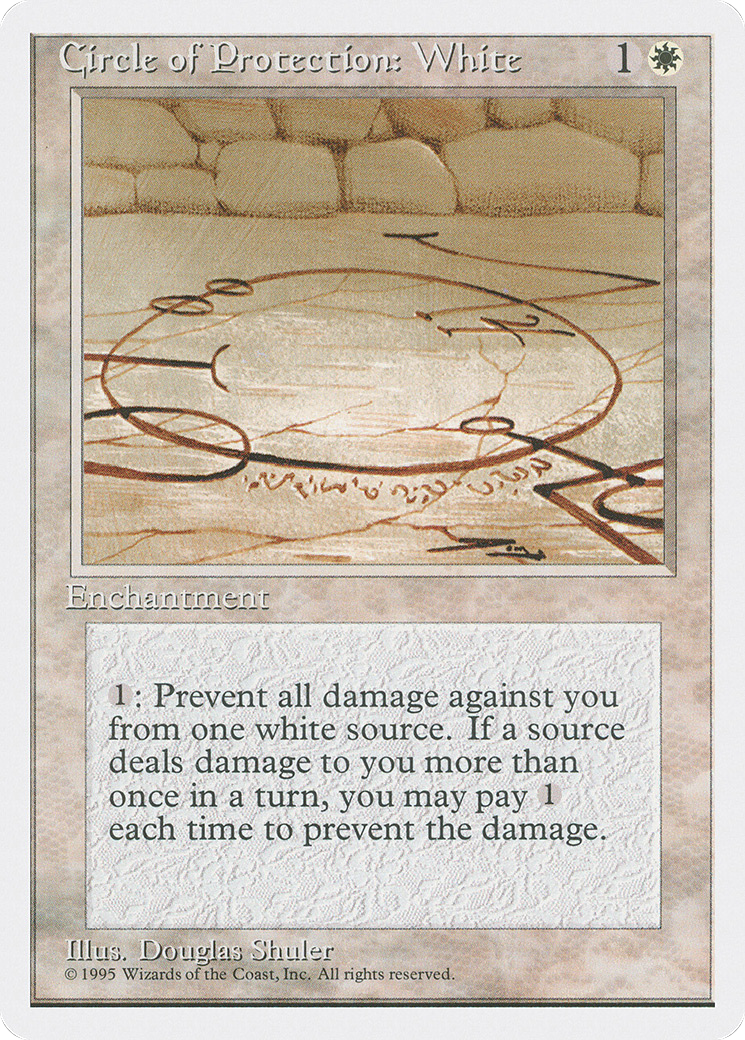 Circle of Protection: White (4ED-018) - Fourth Edition - Premium MTG Single from Wizards of the Coast - Just $0.08! Shop now at Game Crave Tournament Store