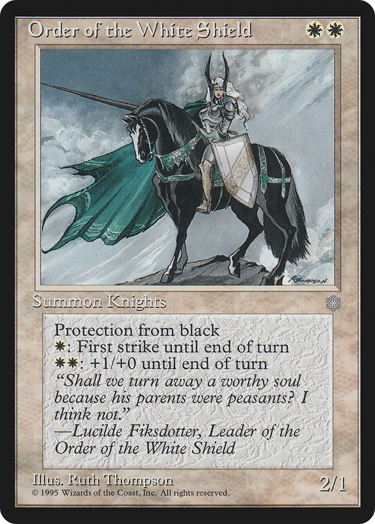 Order of the White Shield (ICE-046) - Ice Age - Premium MTG Single from Wizards of the Coast - Just $0.24! Shop now at Game Crave Tournament Store