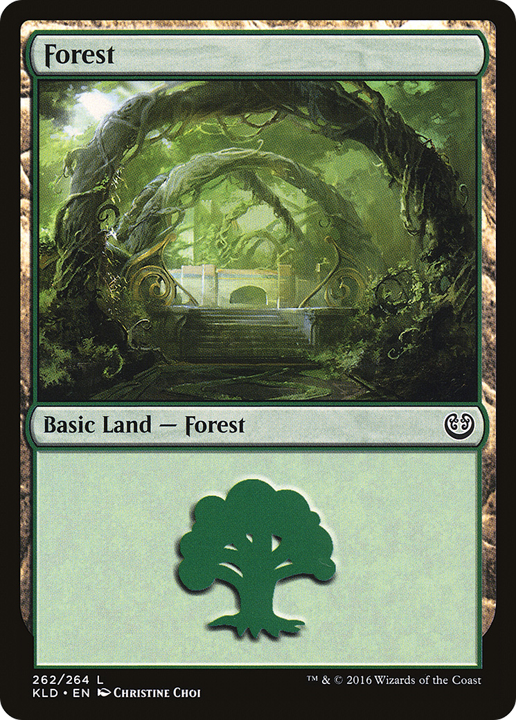 Forest (KLD-262) - Kaladesh Foil - Premium MTG Single from Wizards of the Coast - Just $0.08! Shop now at Game Crave Tournament Store