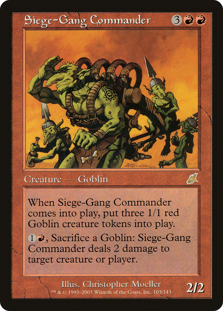 Siege-Gang Commander (SCG-103) - Scourge Foil - Premium MTG Single from Wizards of the Coast - Just $14.23! Shop now at Game Crave Tournament Store