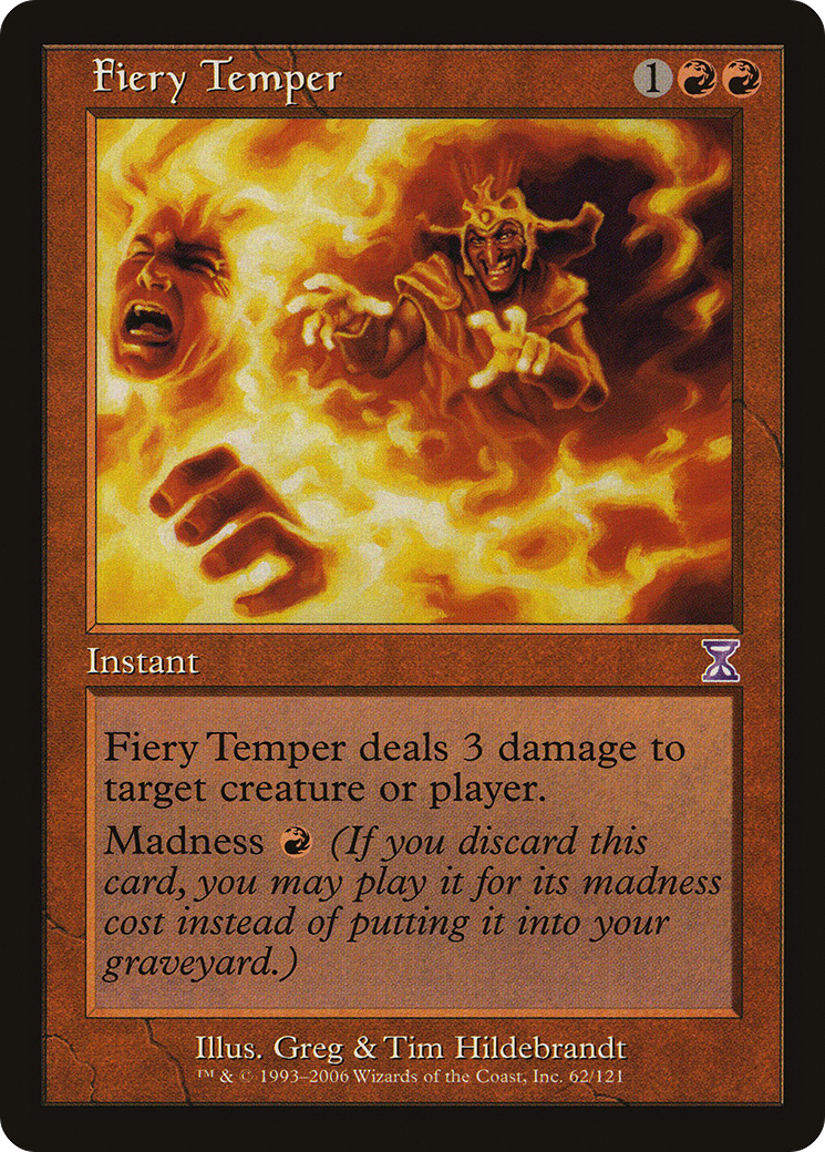 Fiery Temper (TSB-062) - Time Spiral Timeshifted - Premium MTG Single from Wizards of the Coast - Just $0.08! Shop now at Game Crave Tournament Store
