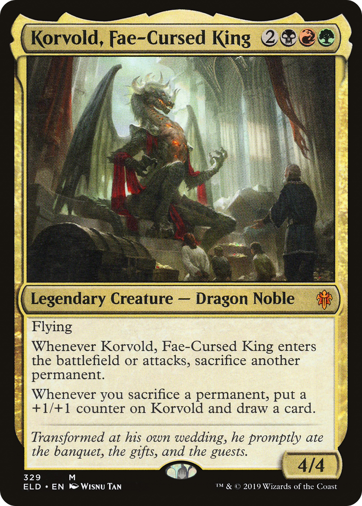 Korvold, Fae-Cursed King (ELD-329) - Throne of Eldraine - Premium MTG Single from Wizards of the Coast - Just $2.04! Shop now at Game Crave Tournament Store