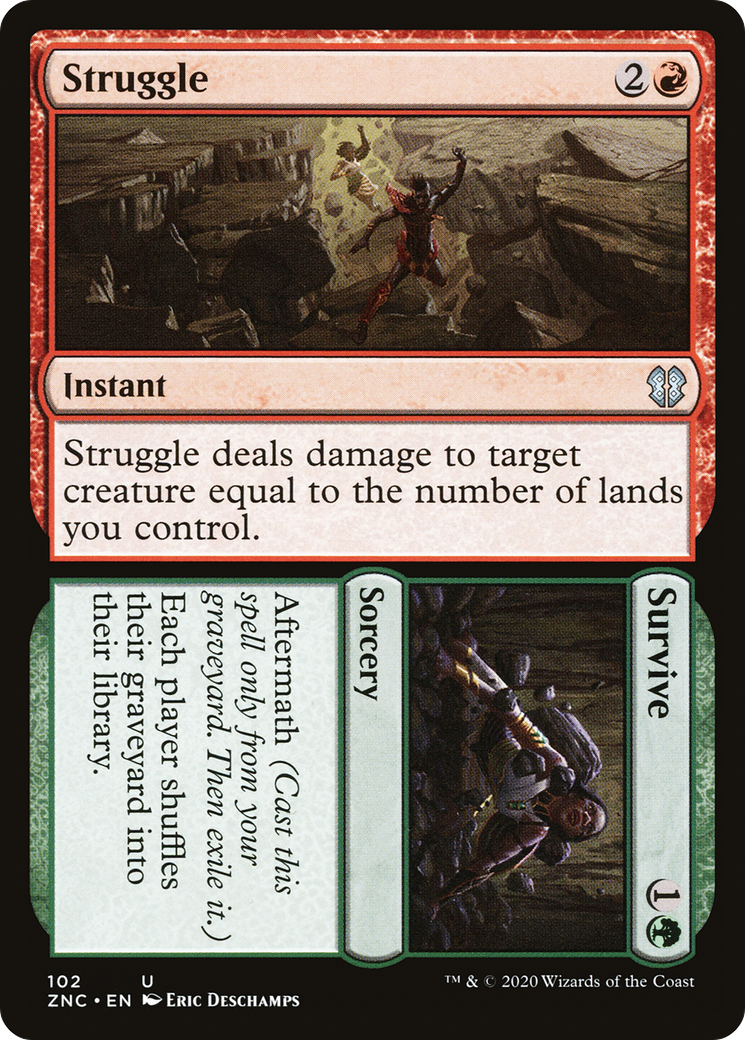 Struggle // Survive (ZNC-102) - Zendikar Rising Commander - Premium MTG Single from Wizards of the Coast - Just $0.08! Shop now at Game Crave Tournament Store