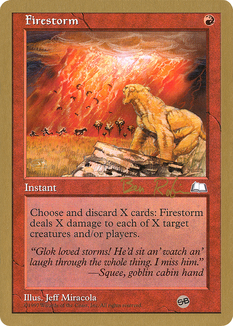 Firestorm (WC98-BR101SB) - World Championship Decks 1998 - Premium MTG Single from Wizards of the Coast - Just $0.35! Shop now at Game Crave Tournament Store
