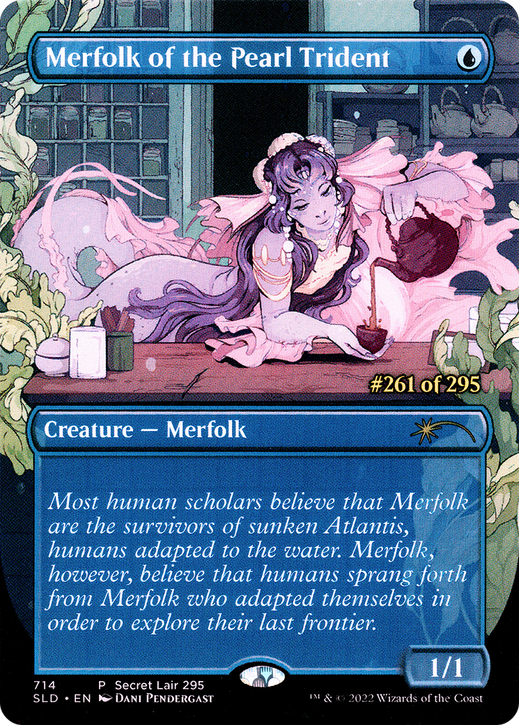 Merfolk of the Pearl Trident (SLD-714) - Secret Lair Drop (Borderless) - Premium MTG Single from Wizards of the Coast - Just $167.98! Shop now at Game Crave Tournament Store