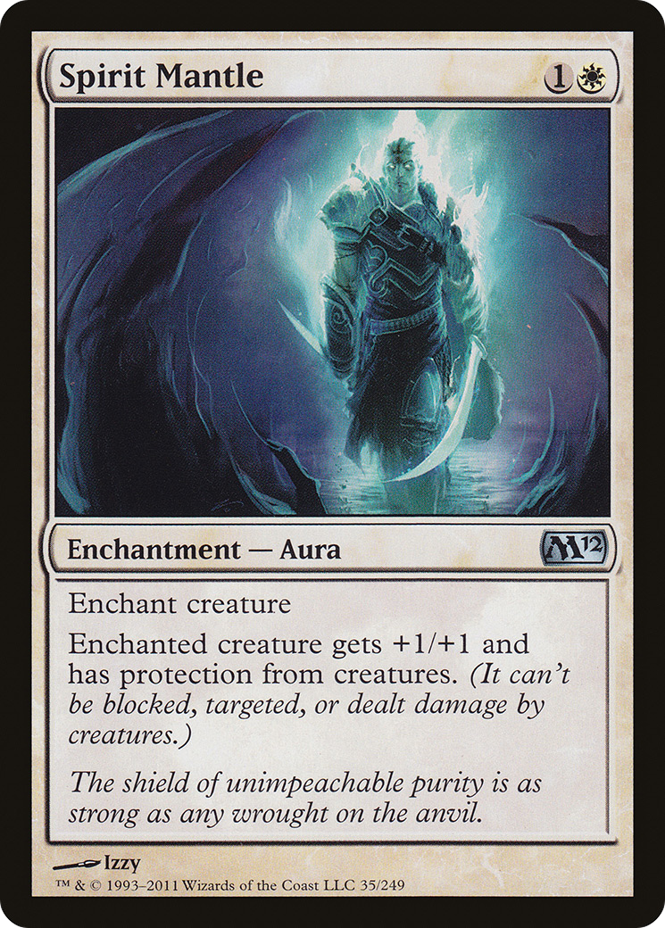 Spirit Mantle (M12-035) - Magic 2012 Foil - Premium MTG Single from Wizards of the Coast - Just $14.72! Shop now at Game Crave Tournament Store