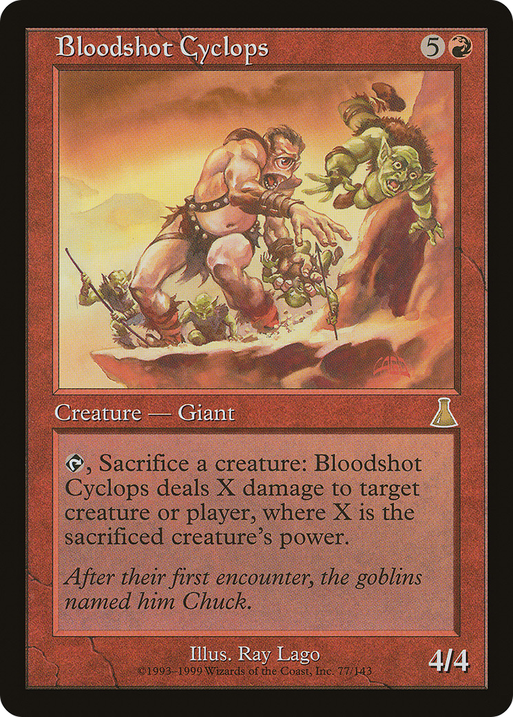 Bloodshot Cyclops (UDS-077) - Urza's Destiny - Premium MTG Single from Wizards of the Coast - Just $0.39! Shop now at Game Crave Tournament Store