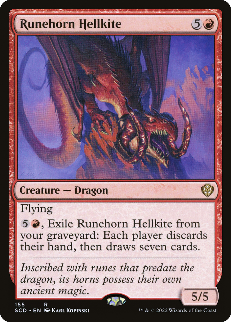 Runehorn Hellkite (SCD-155) - Starter Commander Decks - Premium MTG Single from Wizards of the Coast - Just $0.09! Shop now at Game Crave Tournament Store