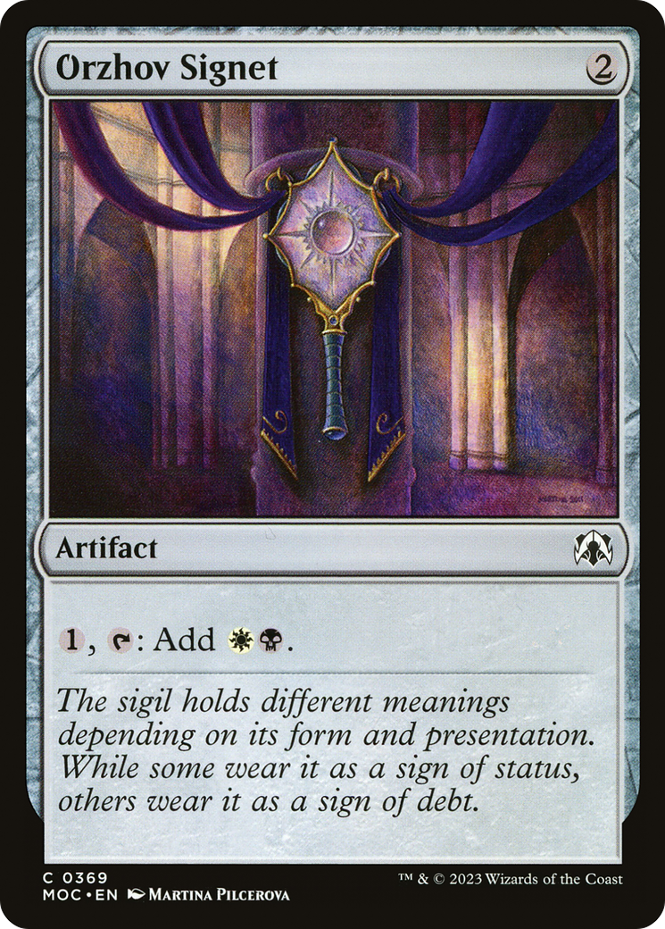 Orzhov Signet (MOC-369) - March of the Machine Commander - Premium MTG Single from Wizards of the Coast - Just $0.12! Shop now at Game Crave Tournament Store
