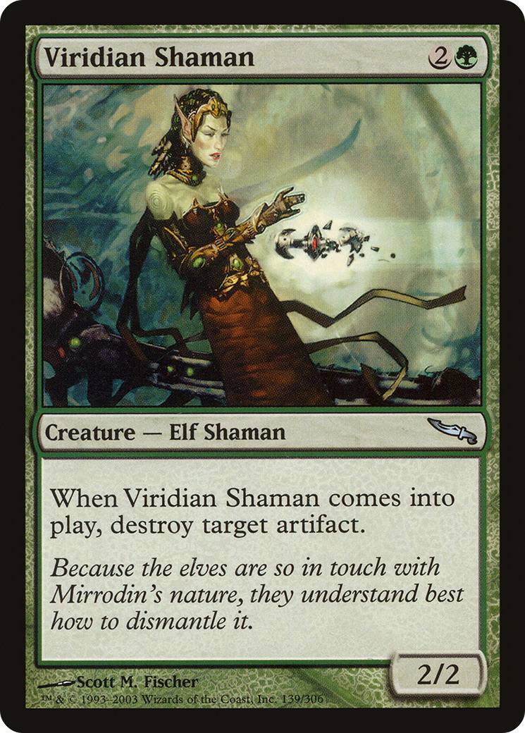 Viridian Shaman (MRD-139) - Mirrodin Foil - Premium MTG Single from Wizards of the Coast - Just $0.13! Shop now at Game Crave Tournament Store
