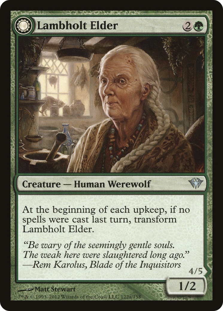 Lambholt Elder // Silverpelt Werewolf (DKA-122) - Dark Ascension: (Double Faced Transform) - Premium MTG Single from Wizards of the Coast - Just $0.08! Shop now at Game Crave Tournament Store