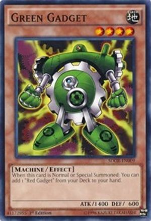 Green Gadget (SDGR-EN009) - Structure Deck: Geargia Rampage 1st Edition - Premium Yugioh Single from Konami - Just $0.25! Shop now at Game Crave Tournament Store