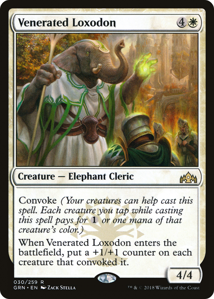 Venerated Loxodon (GRN-030) - Guilds of Ravnica Foil - Premium MTG Single from Wizards of the Coast - Just $0.70! Shop now at Game Crave Tournament Store