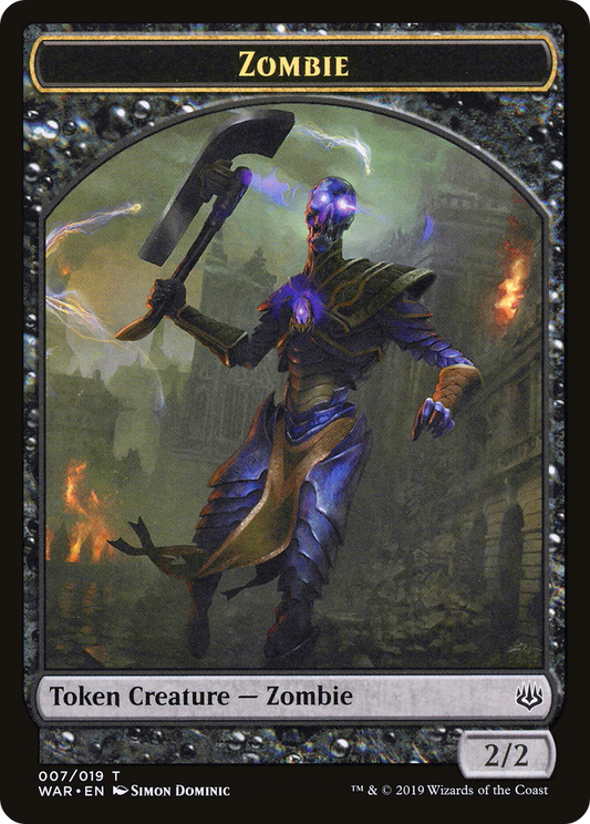 Zombie (TWAR-007) - War of the Spark Tokens - Premium MTG Single from Wizards of the Coast - Just $0.25! Shop now at Game Crave Tournament Store