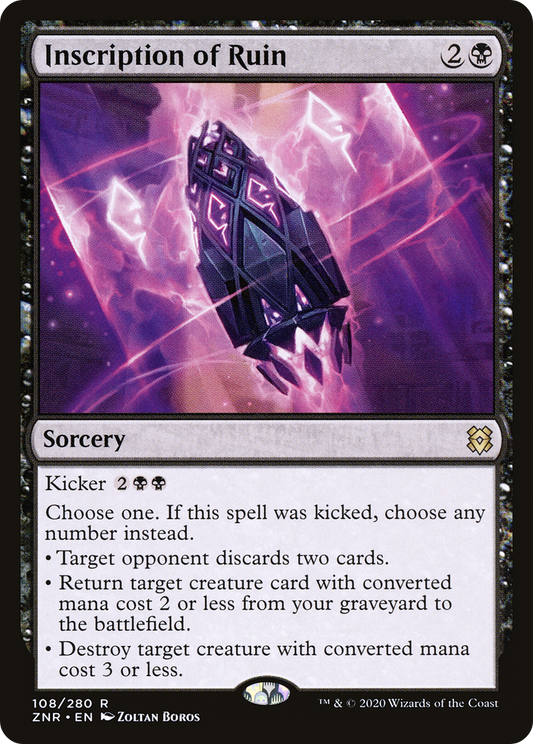 Inscription of Ruin (ZNR-108) - Zendikar Rising Foil - Premium MTG Single from Wizards of the Coast - Just $0.25! Shop now at Game Crave Tournament Store