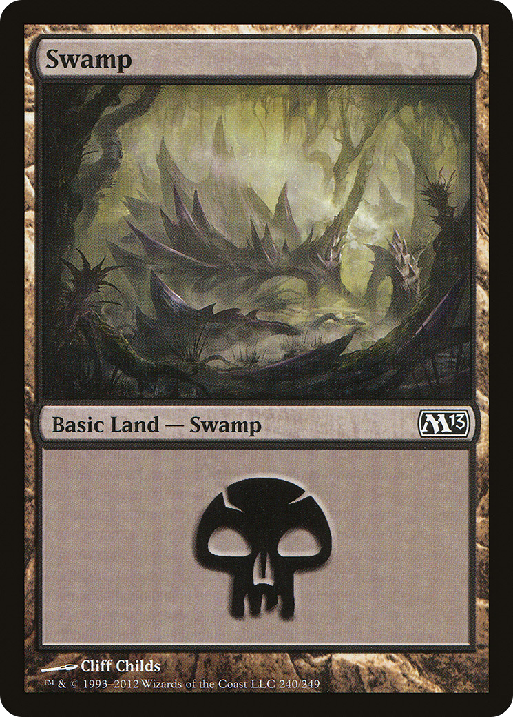 Swamp (M13-240) - Magic 2013 - Premium MTG Single from Wizards of the Coast - Just $0.25! Shop now at Game Crave Tournament Store