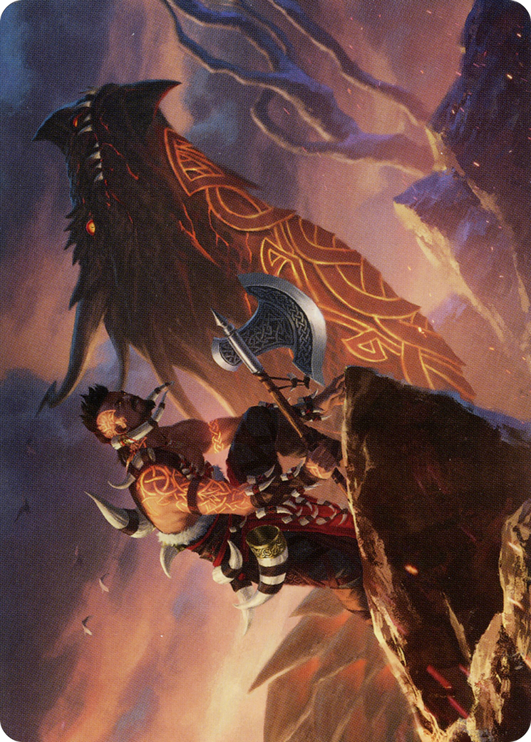 Dragonkin Berserker // Dragonkin Berserker (AKHM-032) - Kaldheim Art Series (Borderless) - Premium MTG Single from Wizards of the Coast - Just $0! Shop now at Game Crave Tournament Store