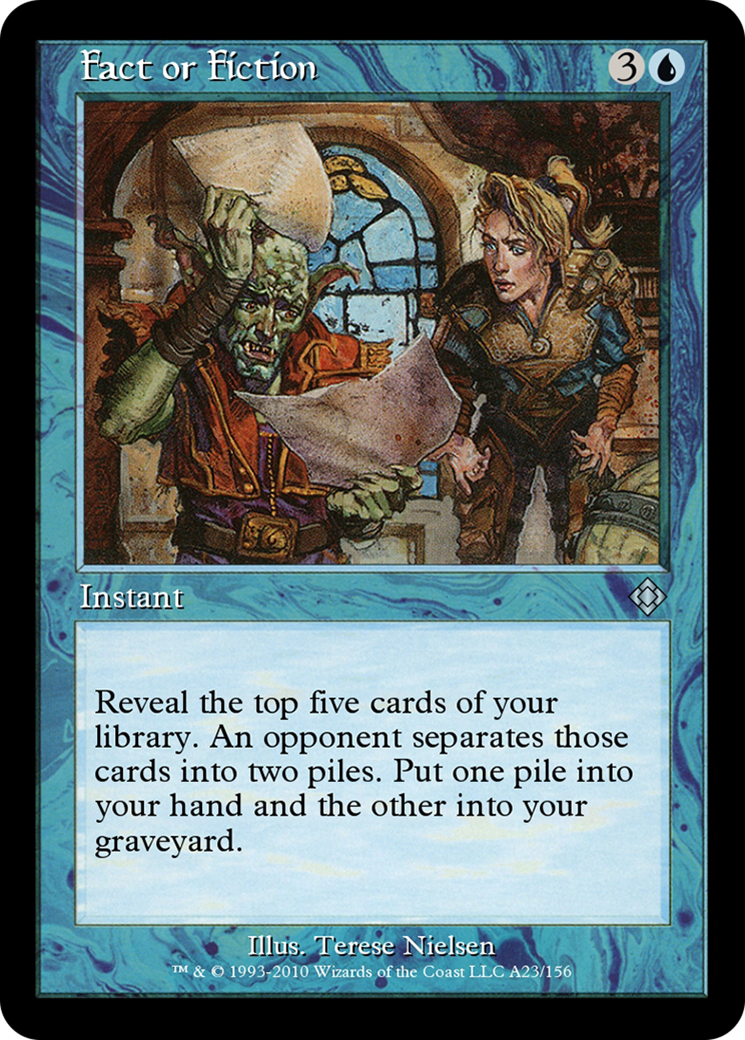 Fact or Fiction (TD0-A23) - Magic Online Theme Decks - Premium MTG Single from Wizards of the Coast - Just $0! Shop now at Game Crave Tournament Store