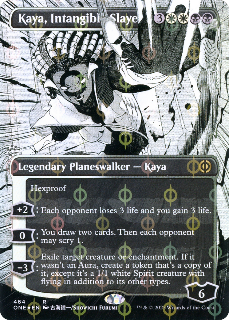 Kaya, Intangible Slayer (ONE-464) - Phyrexia: All Will Be One: (Showcase) (Borderless) Foil - Premium MTG Single from Wizards of the Coast - Just $0.56! Shop now at Game Crave Tournament Store