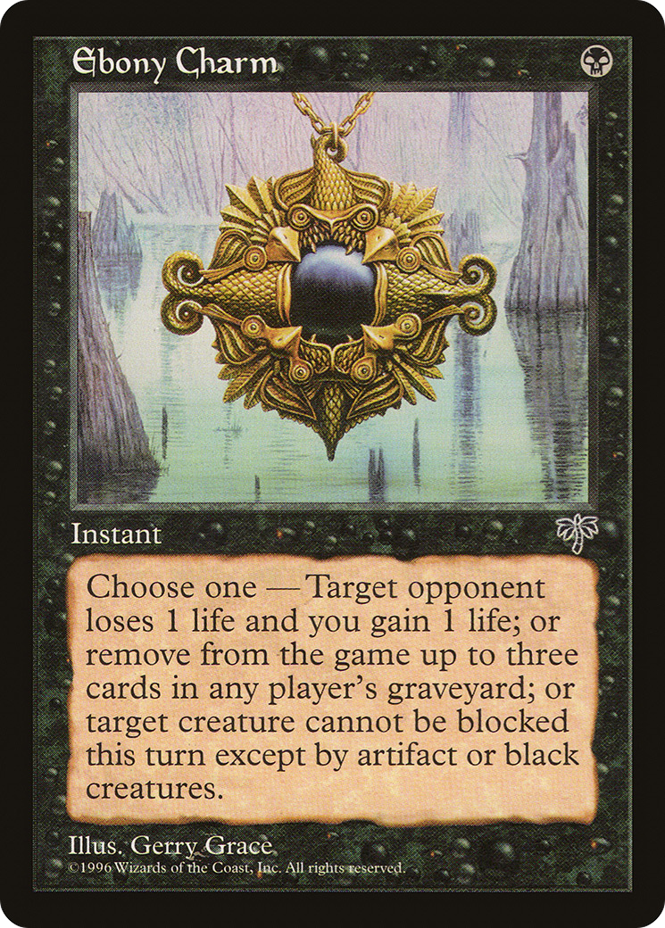 Ebony Charm (MIR-120) - Mirage - Premium MTG Single from Wizards of the Coast - Just $0.08! Shop now at Game Crave Tournament Store