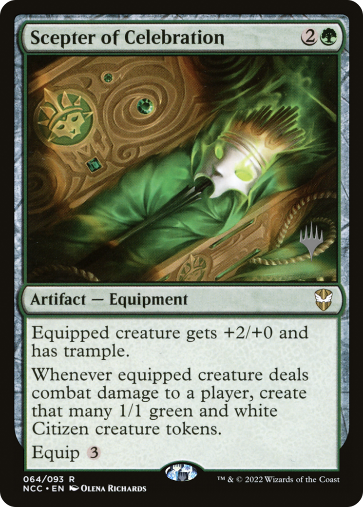 Scepter of Celebration (PNCC-64P) - New Capenna Commander Promos Foil - Premium MTG Single from Wizards of the Coast - Just $1.51! Shop now at Game Crave Tournament Store
