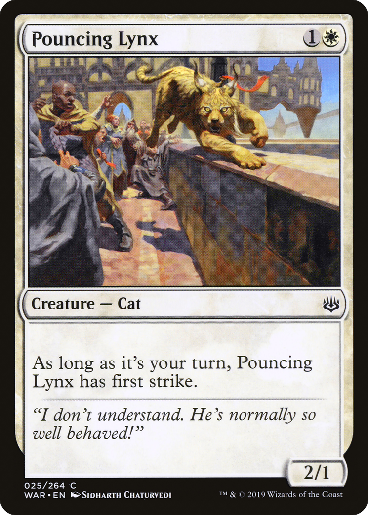 Pouncing Lynx (WAR-025) - War of the Spark - Premium MTG Single from Wizards of the Coast - Just $0.08! Shop now at Game Crave Tournament Store