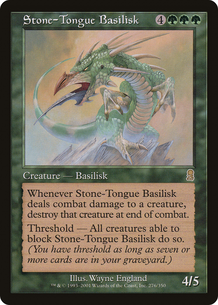 Stone-Tongue Basilisk (ODY-276) - Odyssey - Premium MTG Single from Wizards of the Coast - Just $0.10! Shop now at Game Crave Tournament Store