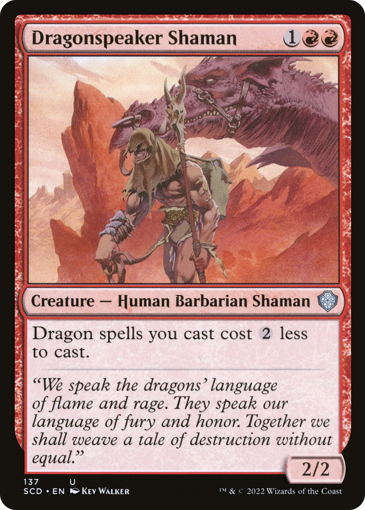 Dragonspeaker Shaman (SCD-137) - Starter Commander Decks - Premium MTG Single from Wizards of the Coast - Just $1.07! Shop now at Game Crave Tournament Store