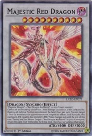 Majestic Red Dragon (LC5D-EN071) - Legendary Collection 5D's 1st Edition - Premium Yugioh Single from Konami - Just $0.95! Shop now at Game Crave Tournament Store