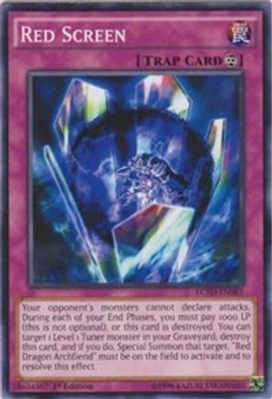 Red Screen (LC5D-EN083) - Legendary Collection 5D's 1st Edition - Premium Yugioh Single from Konami - Just $2.22! Shop now at Game Crave Tournament Store