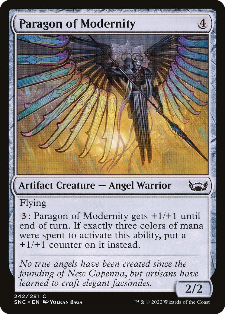 Paragon of Modernity (SNC-242) - Streets of New Capenna - Premium MTG Single from Wizards of the Coast - Just $0.25! Shop now at Game Crave Tournament Store