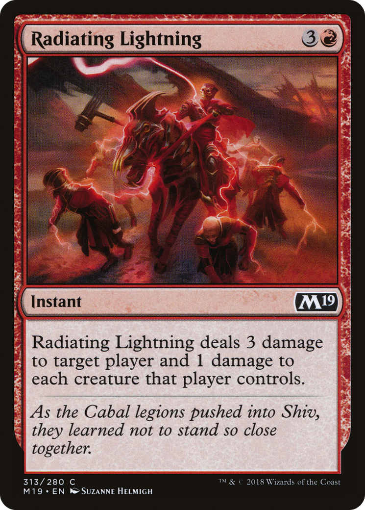 Radiating Lightning (M19-313) - Core Set 2019 - Premium MTG Single from Wizards of the Coast - Just $0.08! Shop now at Game Crave Tournament Store