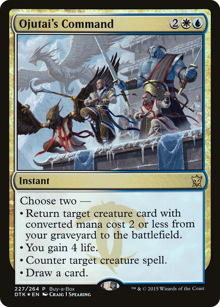 Ojutai's Command (PDTK-227) - Dragons of Tarkir Promos Foil - Premium MTG Single from Wizards of the Coast - Just $0.27! Shop now at Game Crave Tournament Store