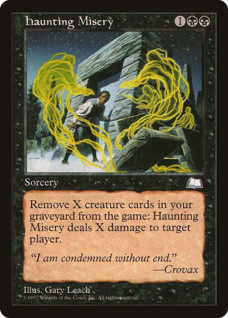 Haunting Misery (WTH-071) - Weatherlight - Premium MTG Single from Wizards of the Coast - Just $0.25! Shop now at Game Crave Tournament Store