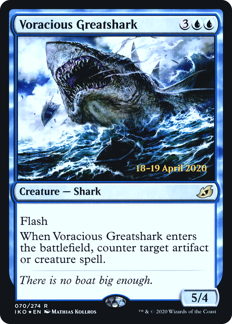 Voracious Greatshark (PIKO-70S) - Ikoria: Lair of Behemoths Promos Foil - Premium MTG Single from Wizards of the Coast - Just $0.59! Shop now at Game Crave Tournament Store