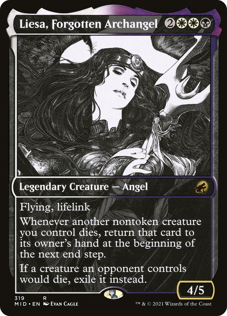 Liesa, Forgotten Archangel (MID-319) - Innistrad: Midnight Hunt: (Showcase) - Premium MTG Single from Wizards of the Coast - Just $0.33! Shop now at Game Crave Tournament Store