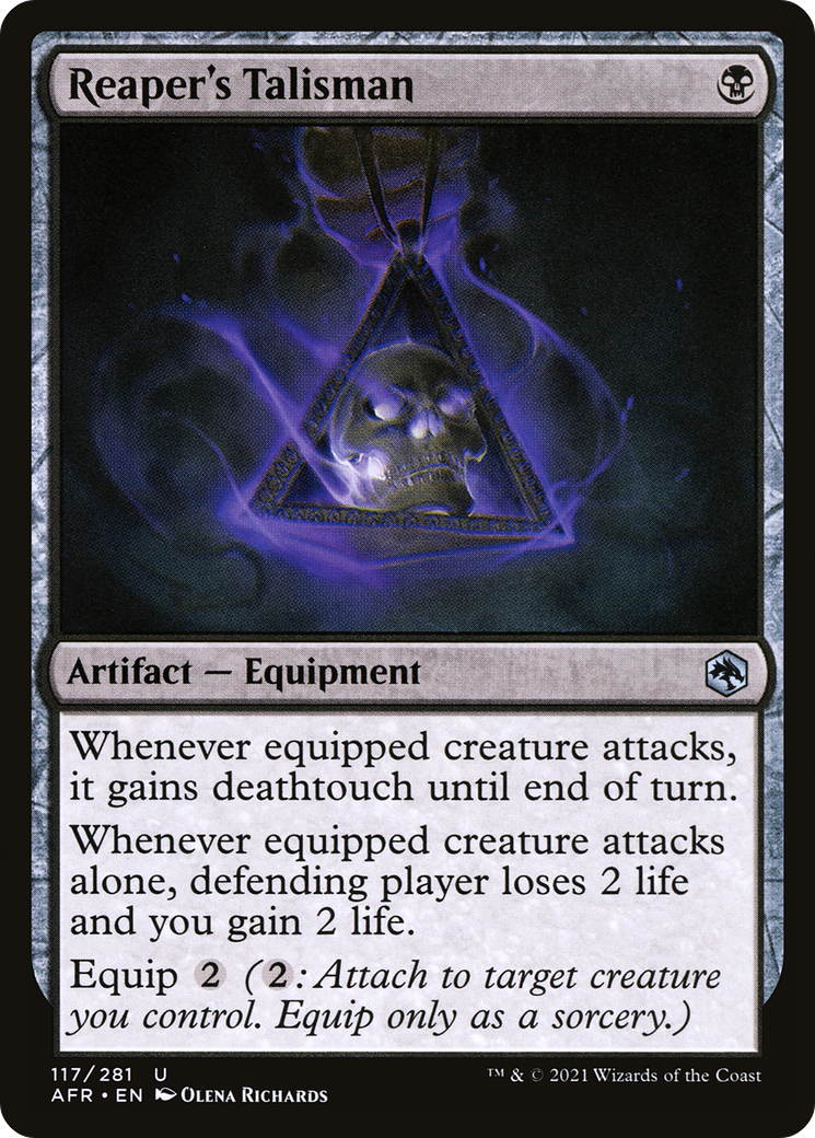 Reaper's Talisman (AFR-117) - Adventures in the Forgotten Realms Foil - Premium MTG Single from Wizards of the Coast - Just $0.08! Shop now at Game Crave Tournament Store