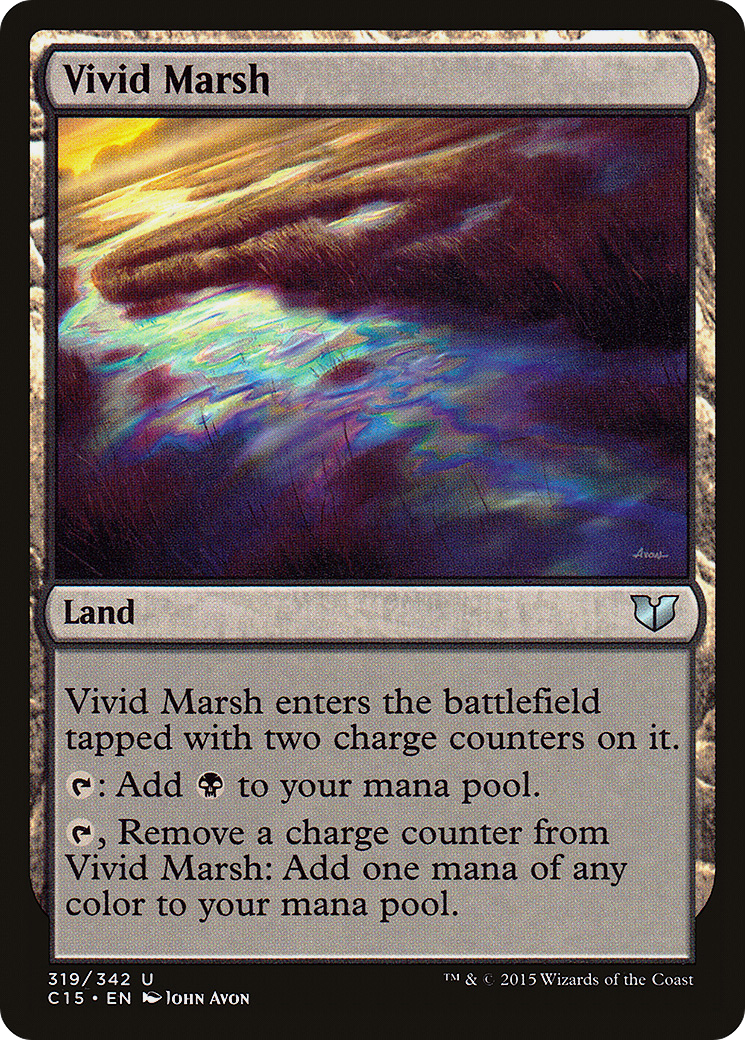 Vivid Marsh (C15-319) - Commander 2015 - Premium MTG Single from Wizards of the Coast - Just $0.13! Shop now at Game Crave Tournament Store
