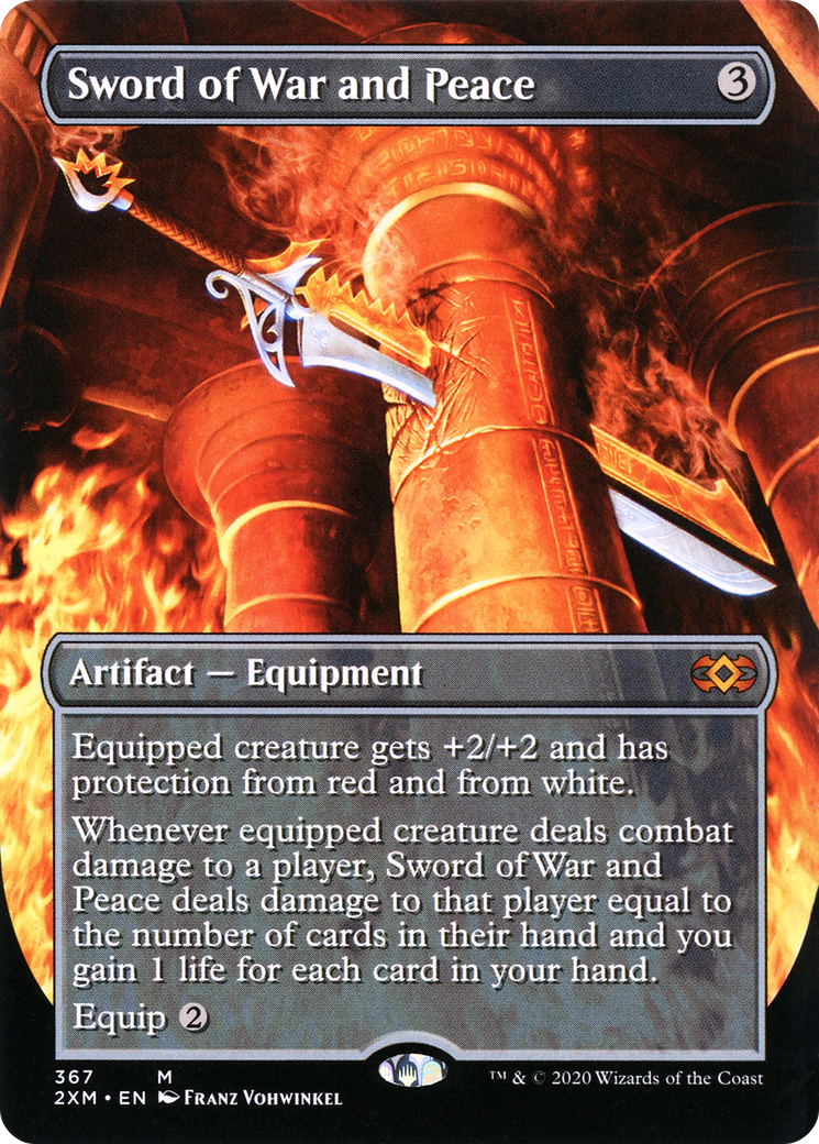 Sword of War and Peace (2XM-367) - Double Masters (Borderless) - Premium MTG Single from Wizards of the Coast - Just $4.48! Shop now at Game Crave Tournament Store