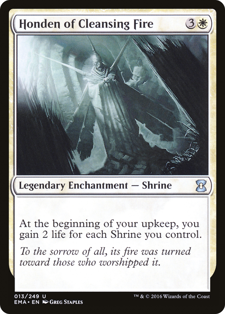 Honden of Cleansing Fire (EMA-013) - Eternal Masters Foil - Premium MTG Single from Wizards of the Coast - Just $1.01! Shop now at Game Crave Tournament Store