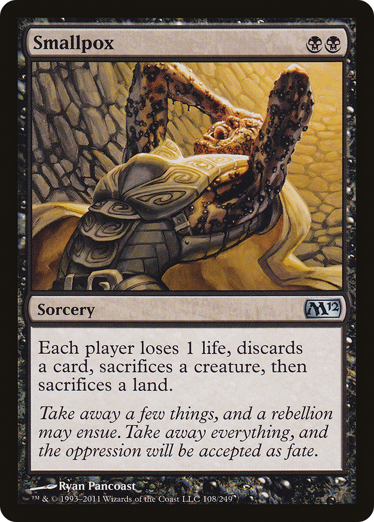 Smallpox (M12-108) - Magic 2012 - Premium MTG Single from Wizards of the Coast - Just $0.08! Shop now at Game Crave Tournament Store