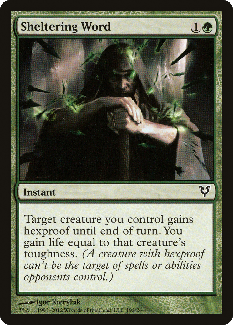 Sheltering Word (AVR-192) - Avacyn Restored - Premium MTG Single from Wizards of the Coast - Just $0.25! Shop now at Game Crave Tournament Store