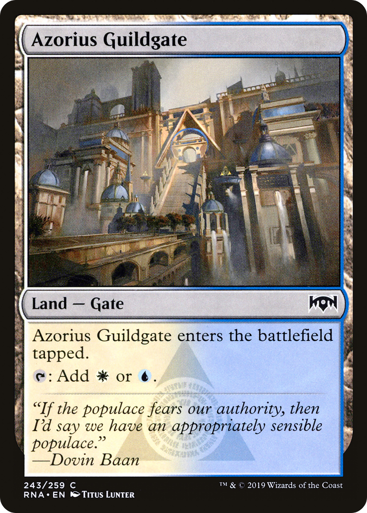 Azorius Guildgate (RNA-243) - Ravnica Allegiance - Premium MTG Single from Wizards of the Coast - Just $0.08! Shop now at Game Crave Tournament Store