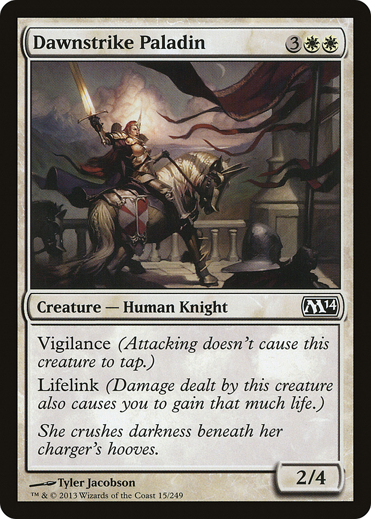 Dawnstrike Paladin (M14-015) - Magic 2014 Foil - Premium MTG Single from Wizards of the Coast - Just $0.08! Shop now at Game Crave Tournament Store