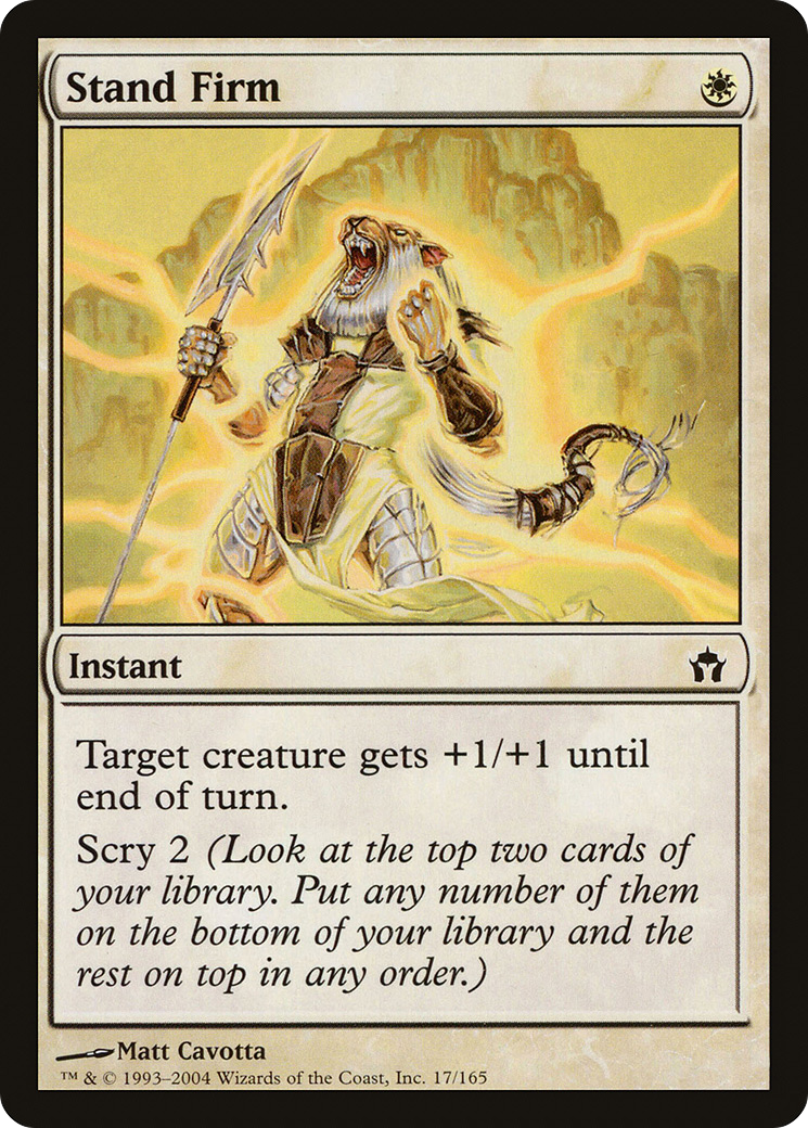 Stand Firm (5DN-017) - Fifth Dawn - Premium MTG Single from Wizards of the Coast - Just $0.08! Shop now at Game Crave Tournament Store