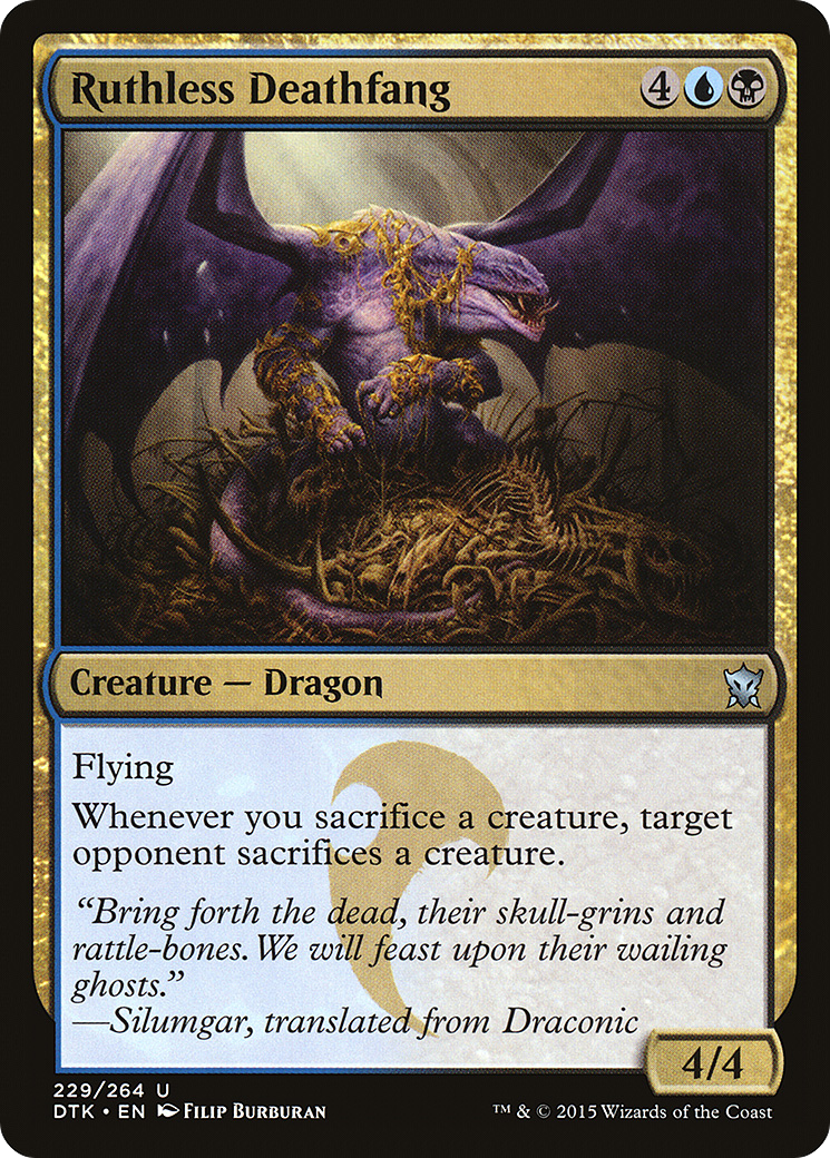 Ruthless Deathfang (DTK-229) - Dragons of Tarkir Foil - Premium MTG Single from Wizards of the Coast - Just $0.70! Shop now at Game Crave Tournament Store
