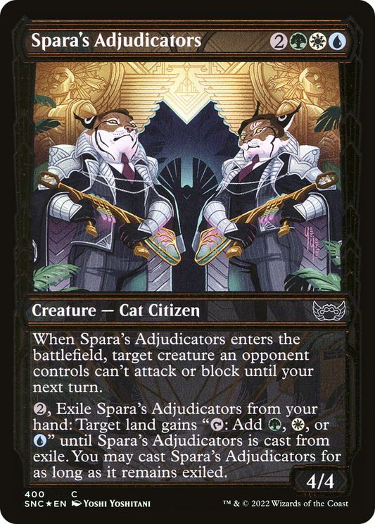 Spara's Adjudicators (SNC-400) - Streets of New Capenna: (Showcase) Foil - Premium MTG Single from Wizards of the Coast - Just $0.08! Shop now at Game Crave Tournament Store