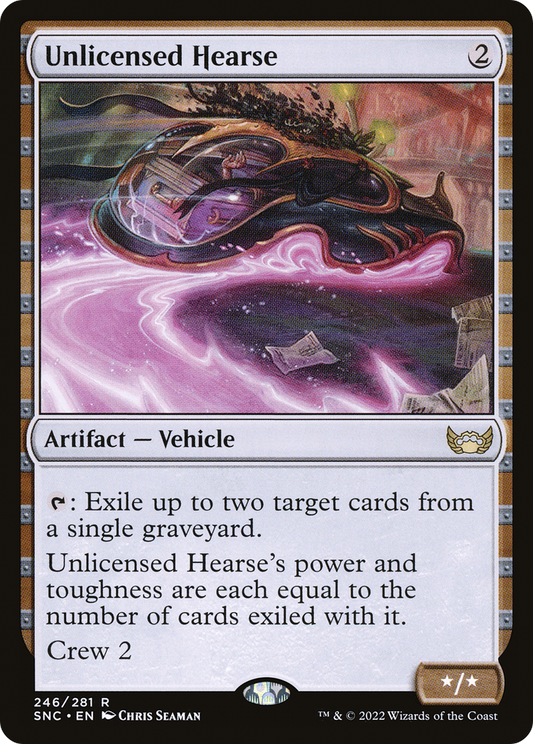 Unlicensed Hearse (SNC-246) - Streets of New Capenna - Premium MTG Single from Wizards of the Coast - Just $0.11! Shop now at Game Crave Tournament Store