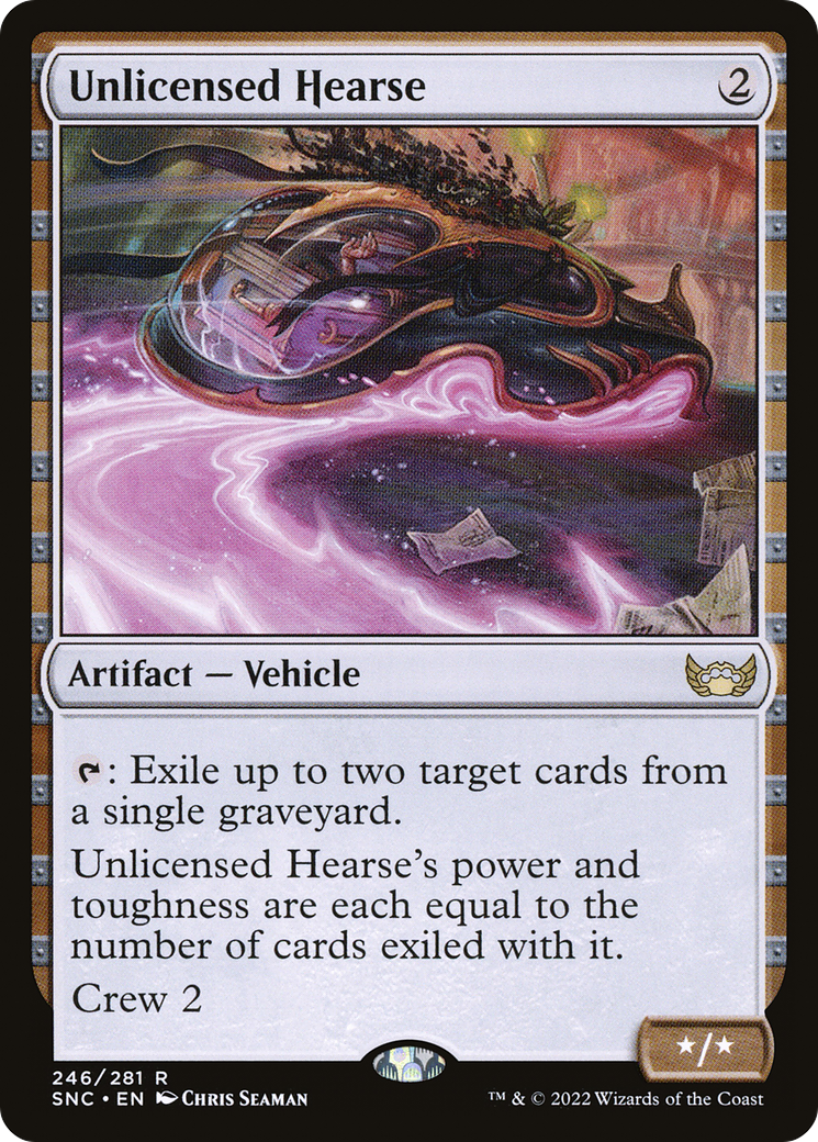 Unlicensed Hearse (SNC-246) - Streets of New Capenna Foil - Premium MTG Single from Wizards of the Coast - Just $0.33! Shop now at Game Crave Tournament Store